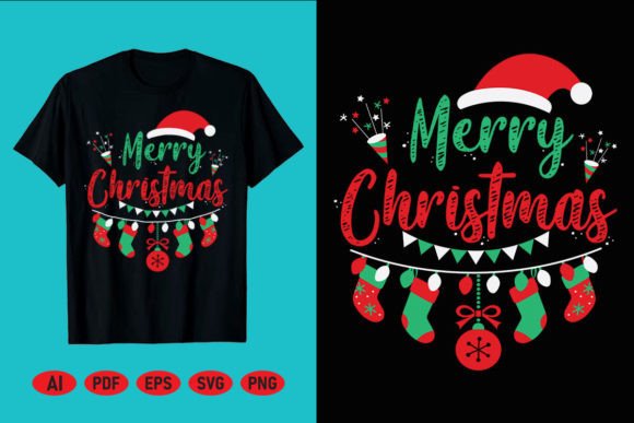 A Festive Craft Graphic: The Merry Christmas T-Shirt Design