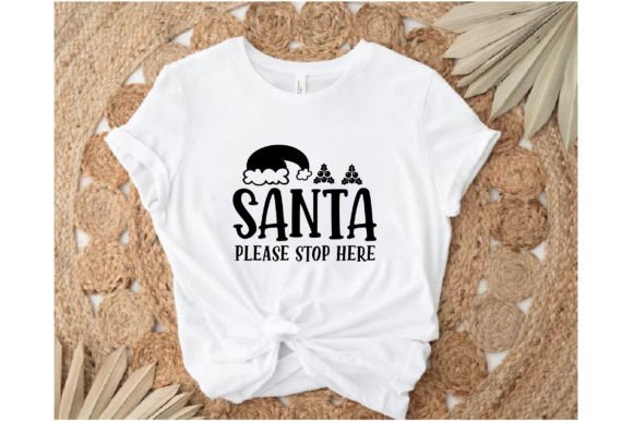 A Festive Santa Please Stop Here Graphics Review for Crafts
