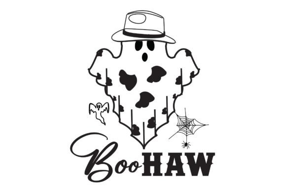 Boo Haw Halloween Graphics for Crafts and Marketing