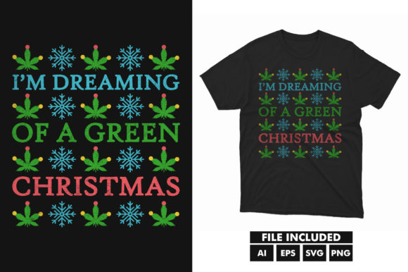 Cannabis Christmas Graphics for Lifestyle T-Shirt Designs