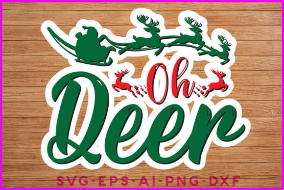 Oh Deer Christmas T-shirt Design for Embroiderers