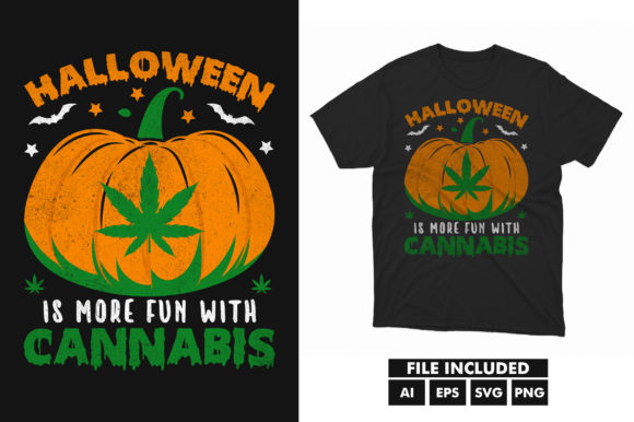 Review: Pumpkin Cannabis Halloween Graphics for T-Shirt Designs